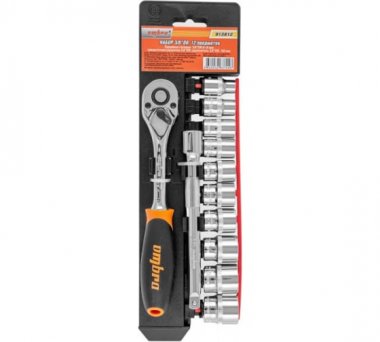 Фотография товара 'Ombra 913812 Набор головок торцевых с аксессуарами 3/8"DR, 8-19 мм'