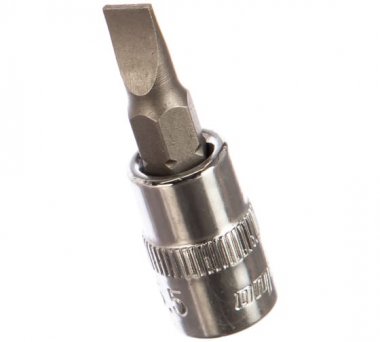 Фотография товара 'Ombra 114555 Насадка торцевая 1/4"DR с вставкой-битой шлицевой, SL5.5'