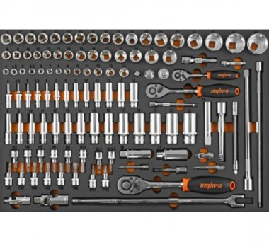 Фотография товара 'Ombra OMT111STE Набор головок торцевых 1/4", 3/8", 1/2" DR'