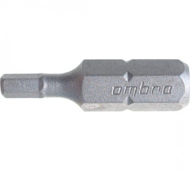 Фотография товара 'Ombra 514230 Вставка-бита 1/4"DR шестигранная, H3, 25 мм'