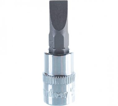 Фотография товара 'Ombra 114565 Насадка торцевая 1/4"DR с вставкой-битой шлицевой, SL6.5'