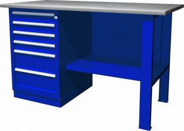 Фотография товара 'Ombra OWB-0214 Столешница оцинкованная для верстака с одной тумбой, 1390х686 мм'