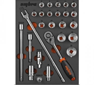 Фотография товара 'Ombra OMT26STE Набор головок торцевых 1/2" DR'