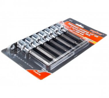 Фотография товара 'Ombra 921207 Набор насадок торцевых 1/2"DR H4-H10, 100 мм, 7 предметов'