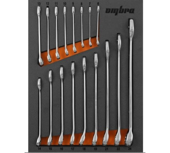 Фотография товара 'Ombra OMT17STE Набор ключей комбинированных в EVA ложементе 280х375 мм'