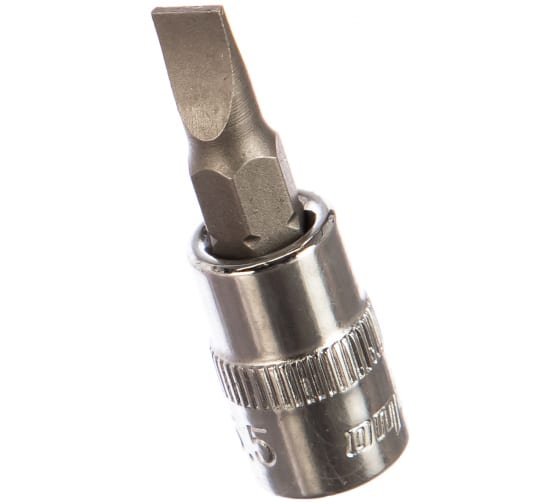 Фотография товара 'Ombra 114555 Насадка торцевая 1/4"DR с вставкой-битой шлицевой, SL5.5'