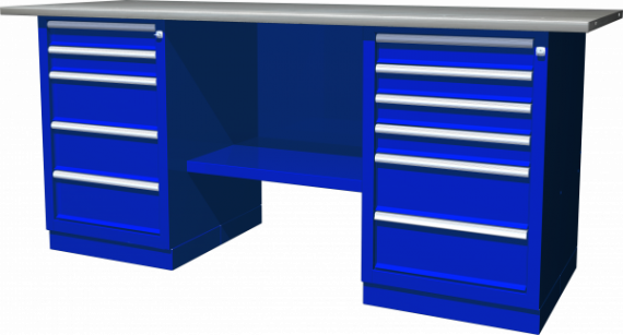 Фотография товара 'Ombra OWB2-56 Верстак с двумя тумбами 1900х686х820 мм'