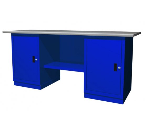 Фотография товара 'Ombra OWB2-11 Верстак с двумя тумбами, тумбы с одной дверцей, 1900х686х820 мм'