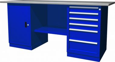 Фотография товара 'Ombra OWB-0219 Столешница оцинкованная для верстака с двумя тумбами, 1900х686 мм'