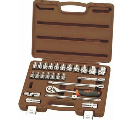 Фотография товара 'Ombra 911225 Набор головок торцевых с аксессуарами 1/2"DR, 8-32 мм, 25 предметов'
