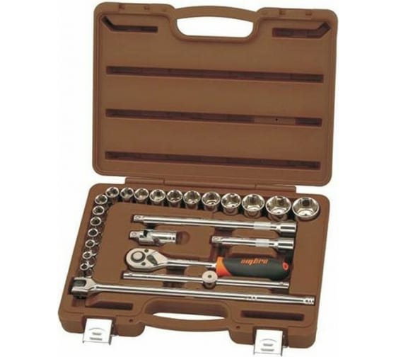 Фотография товара 'Ombra 911224 Набор головок торцевых с аксессуарами 1/2"DR, 8-32 мм'